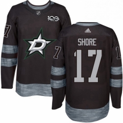 Mens Adidas Dallas Stars 17 Devin Shore Premier Black 1917 2017 100th Anniversary NHL Jersey 