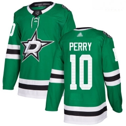 Stars #10 Corey Perry Green Home Authentic Stitched Hockey Jersey