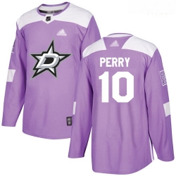 Stars #10 Corey Perry Purple Authentic Fights Cancer Stitched Hockey Jersey