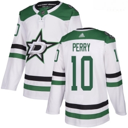 Stars #10 Corey Perry White Road Authentic Stitched Hockey Jersey