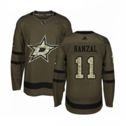 Youth Adidas Dallas Stars 11 Martin Hanzal Premier Green Salute to Service NHL Jersey 