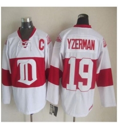 Detroit Red Wings #19 Steve Yzerman White Winter Classic CCM Throwback Stitched NHL jersey