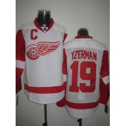 Detroit Red Wings 19 YZERMAN white Jerseys