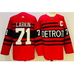 Men Detroit Red Wings 71 Dylan Larkin 2022 23 Reverse Stitched Jersey