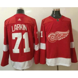 Men Detroit Red Wings 71 Dylan Larkin Red Home 2017 2018 Hockey Stitched NHL Jersey