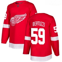 Red Wings #59 Tyler Bertuzzi Red Home Authentic Stitched Hockey Jersey