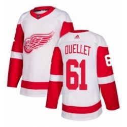 Youth Adidas Detroit Red Wings 61 Xavier Ouellet Authentic White Away NHL Jersey 