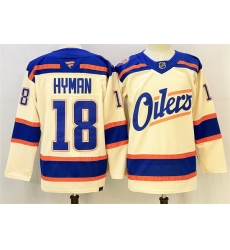 Men Edmonton Oilers 18 Zach Hyman Light Beige 2025 Alternate Stitched Hockey Jersey Men Edmonton Oilers 18 Zach Hyman Light Beige 2025 Alternate Stitched Hockey Jersey