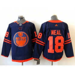 Men Edmonton Oilers James Neal 18 Adidas 2020 21 Reverse Retro Alternate NHL Jersey