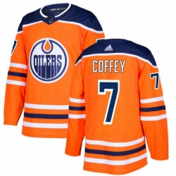 Mens Adidas Edmonton Oilers 7 Paul Coffey Premier Orange Home NHL Jersey 