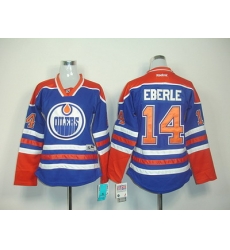 women Edmonton Oilers #14 Jordan Eberle Jerseys LT blue