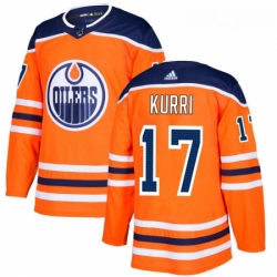 Youth Adidas Edmonton Oilers 17 Jari Kurri Authentic Orange Home NHL Jersey 