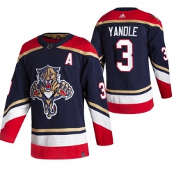 Men Florida Panthers 3 Keith Yandle Black Adidas 2020 21 Reverse Retro Alternate NHL Jersey
