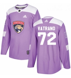 Youth Adidas Florida Panthers 72 Frank Vatrano Authentic Purple Fights Cancer Practice NHL Jersey 