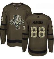 Youth Adidas Florida Panthers 88 Jamie McGinn Premier Green Salute to Service NHL Jersey 