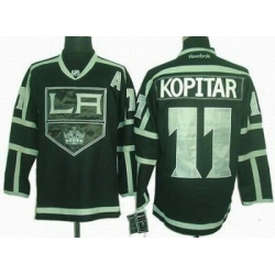 Los Angeles Kings 11 Anze Kopitar black ice Jerseys