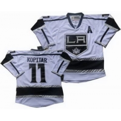 Los Angeles Kings 11 Anze Kopitar white jerseys