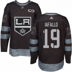 Mens Adidas Los Angeles Kings 19 Alex Iafallo Authentic Black 1917 2017 100th Anniversary NHL Jersey 