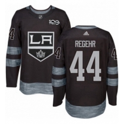 Mens Adidas Los Angeles Kings 44 Robyn Regehr Authentic Black 1917 2017 100th Anniversary NHL Jersey 
