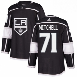 Mens Adidas Los Angeles Kings 71 Torrey Mitchell Authentic Black Home NHL Jersey 