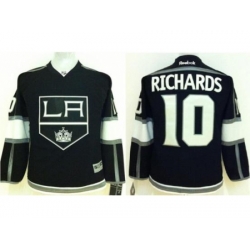 Kids Los Angeles Kings #10 Mike Richards Black NHL Jerseys