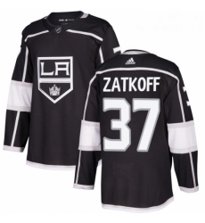 Youth Adidas Los Angeles Kings 37 Jeff Zatkoff Authentic Black Home NHL Jersey 