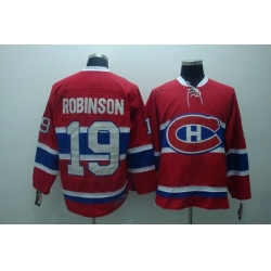 Canadiens #19 Larry Robinson Stitched Red CH CCM Throwback NHL Jersey