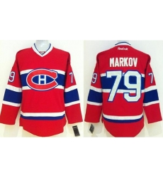 Canadiens  #79 Andrei Markov Red New CH Stitched NHL Jersey