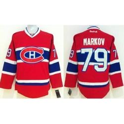 Canadiens  #79 Andrei Markov Red New CH Stitched NHL Jersey