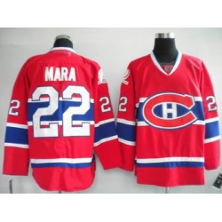 Hockey Montreal Canadiens #22 Paul Mara Stitched Replithentic Red Jersey