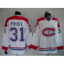 Hockey Montreal Canadiens #31 Carey Price Stitched Replithentic New CH White Jersey