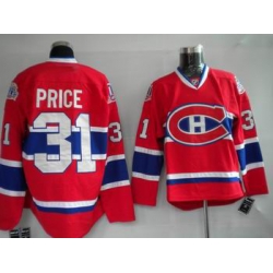 Hockey Montreal Canadiens #31 Carey Price Stitched Replithentic Red Jersey