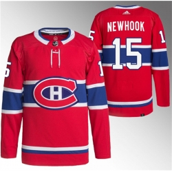 Men Montreal Canadiens 15 Alex Newhook Red Stitched Jersey