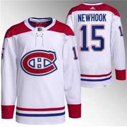 Men Montreal Canadiens 15 Alex Newhook White Stitched Jersey