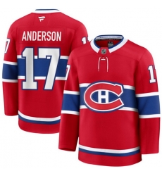Men Montreal Canadiens 17 Josh Anderson Fanatics Away Red Player Jersey