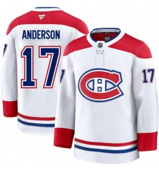 Men Montreal Canadiens 17 Josh Anderson Fanatics Home White Player Jersey