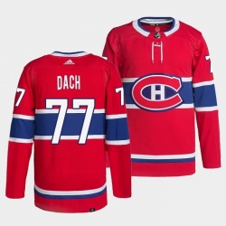 Men Montreal Canadiens 77 Kirby Dach Red Stitched Jersey