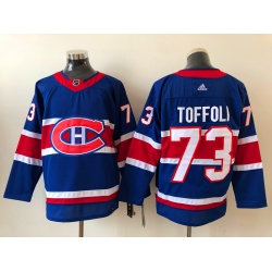 Men Montreal Canadiens Tyler Toffoli 73 2020 21 Reverse Retro Alternate NHL Jersey