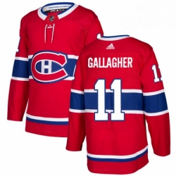 Mens Adidas Montreal Canadiens 11 Brendan Gallagher Authentic Red Home NHL Jersey 