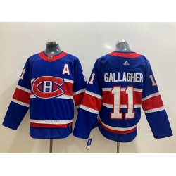 Montreal Canadiens 11 Brendan Gallagher Blue 2020 21 Reverse Retro Ad