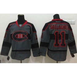 Montreal Canadiens #11 Brendan Gallagher Charcoal Cross Check Fashion Stitched NHL Jersey