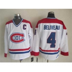 nhl jerseys montreal canadiens 4 beliveau white[patch C]