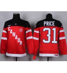 Youth nhl team canada #31 price red jerseys[100 th]