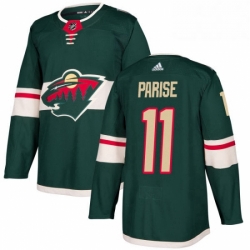 Mens Adidas Minnesota Wild 11 Zach Parise Premier Green Home NHL Jersey 