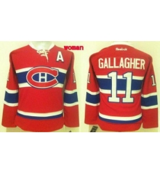 Women Montreal Canadiens #11 Brendan Gallagher Red Home Stitched NHL Jersey1