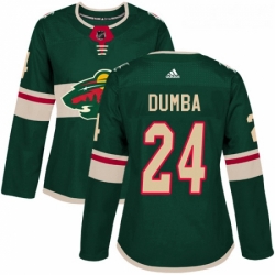 Womens Adidas Minnesota Wild 24 Matt Dumba Premier Green Home NHL Jersey 