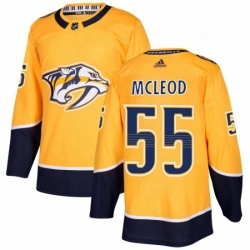 Mens Adidas Nashville Predators 55 Cody McLeod Premier Gold Home NHL Jersey 