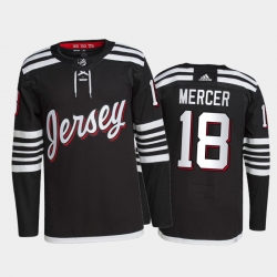 Men New Jersey Devils 18 Dawson Mercer 2021 2022 Black Stitched Jersey