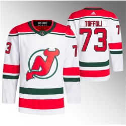 Men New Jersey Devils 73 Tyler Toffoli White Stitched Jersey