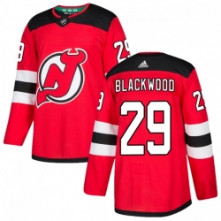 Men New Jersey Devils Mackenzie Blackwood Red Home Adidas Jersey